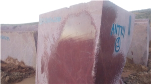 Red Flame Marble Block