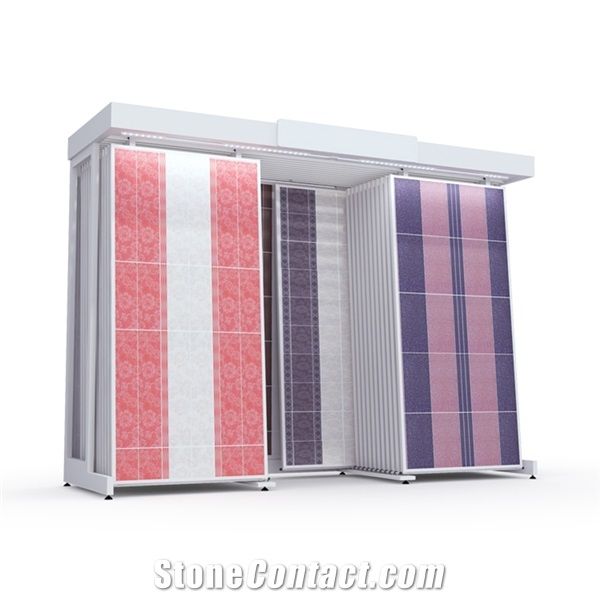 Ceramic Tile Stone Metal Sliding Display Stand