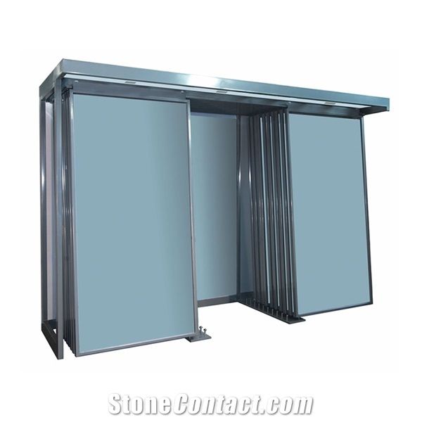 Ceramic Tile Stone Metal Sliding Display Stand
