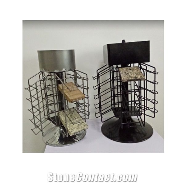 Four Sides Stone Sample Metal Display Rack