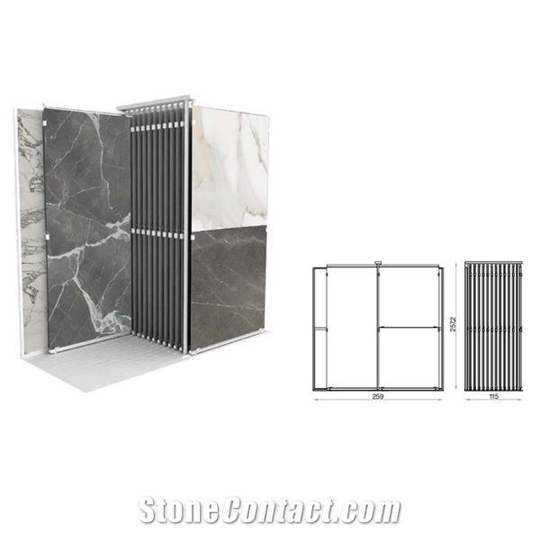 Sliding Display Rack for Ceramic Porcelain Slab