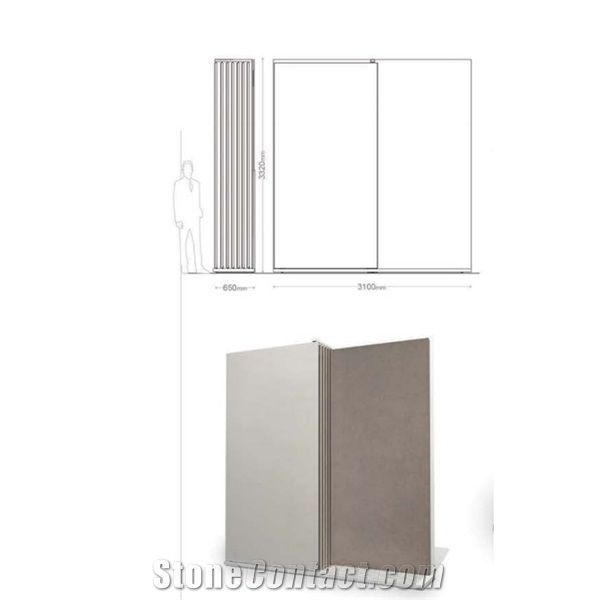 Sliding Display Rack for Ceramic Porcelain Slab