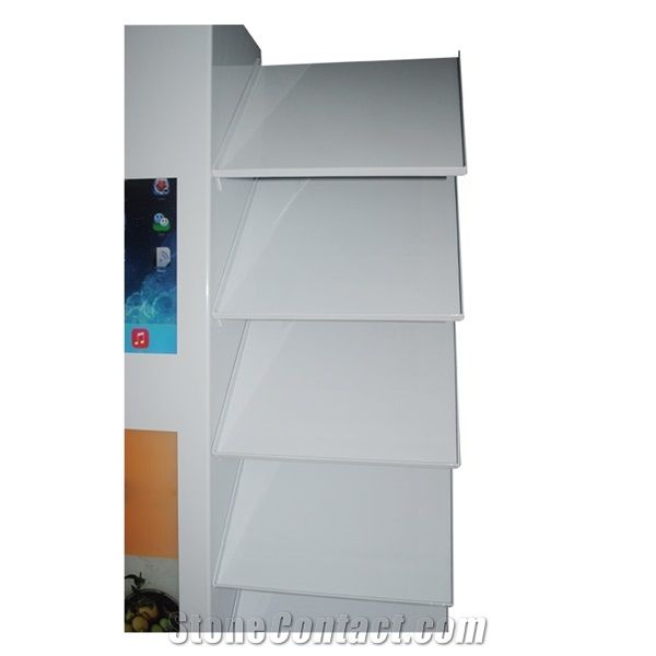 Quartz Stone Metal Display Rack With Ipad Video