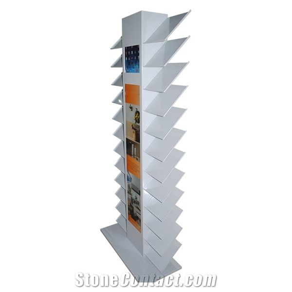 Quartz Stone Metal Display Rack With Ipad Video