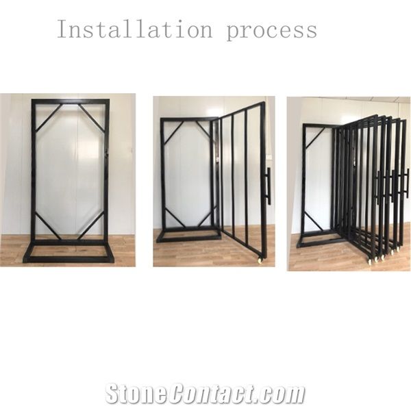 Waterfall Metal Stone Ceramic Tile Display Rack