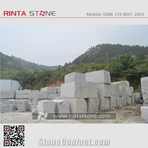 G602 Granite Rinta White Grey Stone Raw Blocks
