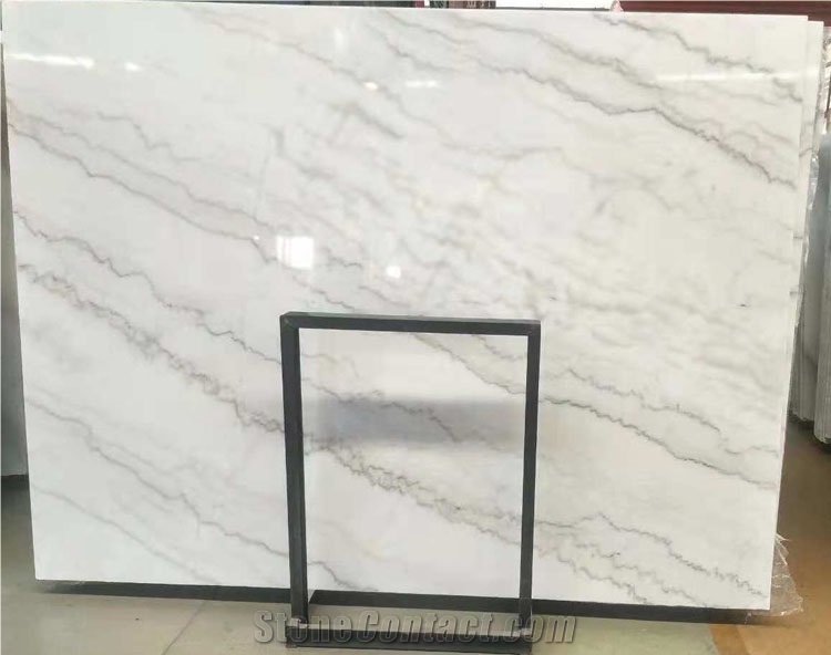 Cheap Chinese Marble Polished Guangxi White Slabs Tiles