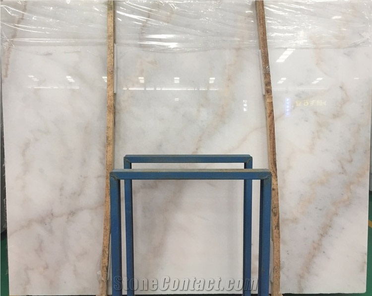 Cheap Chinese Marble Polished Guangxi White Slabs Tiles