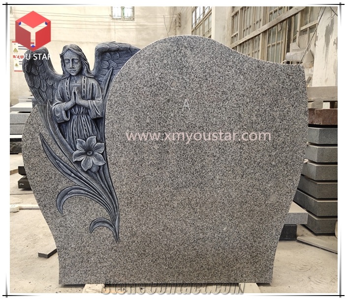 Praying Angel Headstones Monuments Gray Granites