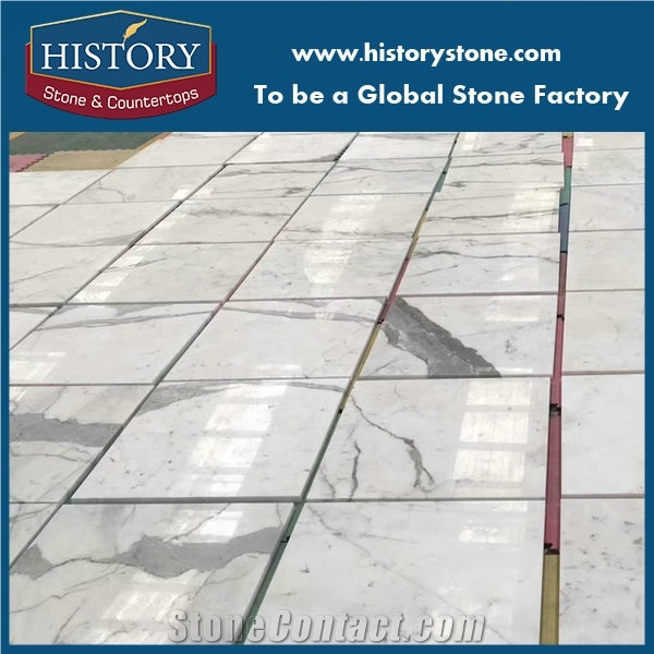 Calacatta White Marble Staircase