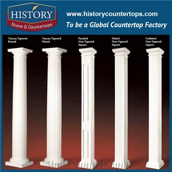 Custom Stone Size Color Marble Column Price