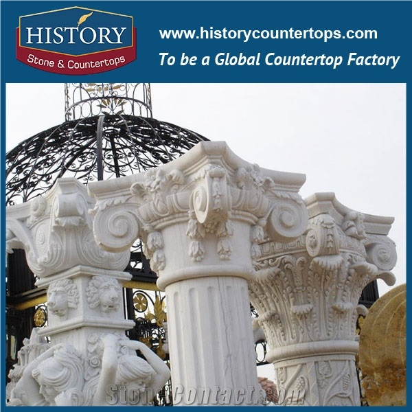 Custom Stone Size Color Marble Column Price