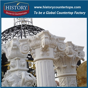 Custom Stone Size Color Marble Column Price