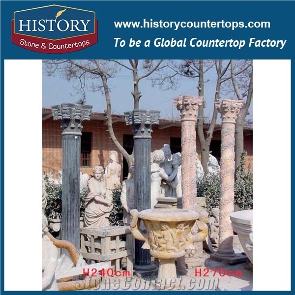Custom Stone Size Color Marble Column Price