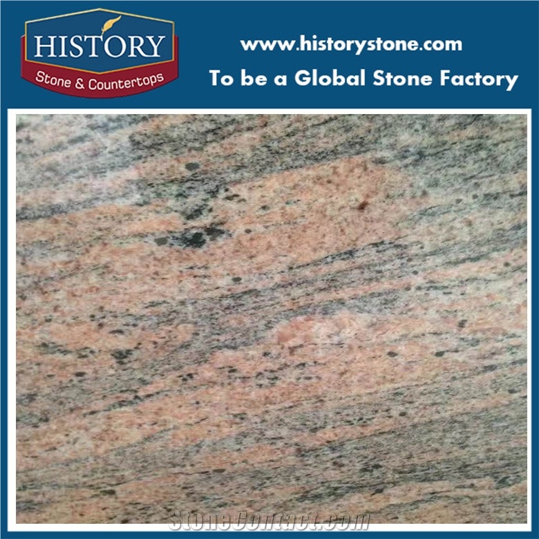 Imported Red Granite Romantic Pink Slab,Floor Tile