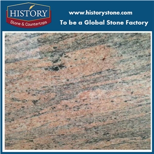 Imported Red Granite Romantic Pink Slab,Floor Tile