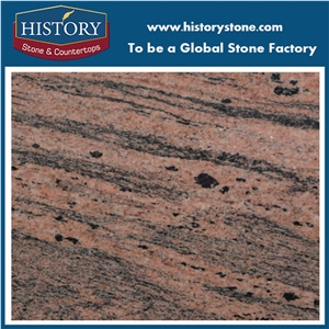 Imported Red Granite Romantic Pink Slab,Floor Tile