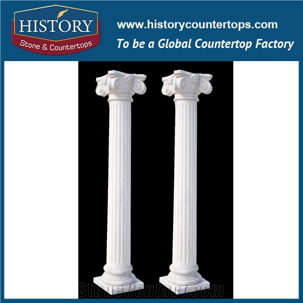 Limestone Square and Round Marble Column Pillar
