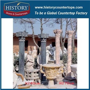 Limestone Square and Round Marble Column Pillar