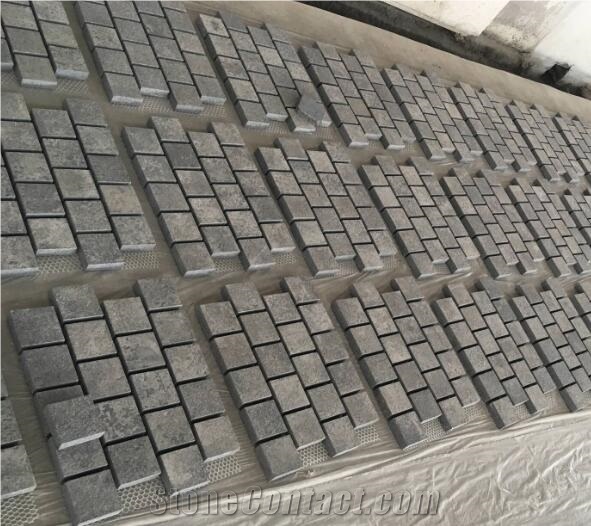 Dark Grey Granite Cobblestone Pavers,Curbstones