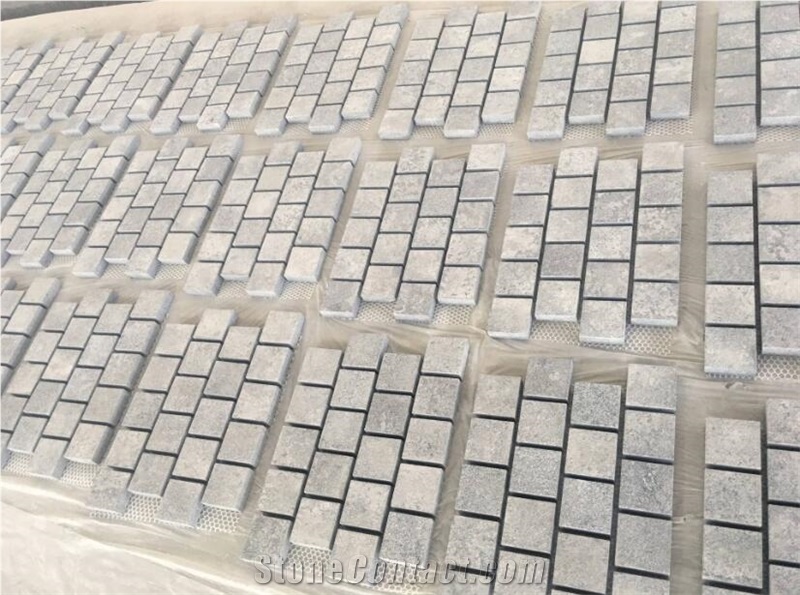 Dark Grey Granite Cobblestone Pavers,Curbstones