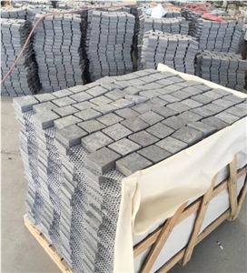 Dark Grey Granite Cobblestone Pavers,Curbstones