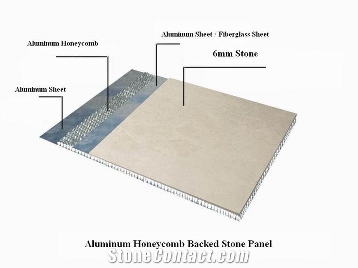 Aluminum Honeycomb Backed Brown Marble Panel
