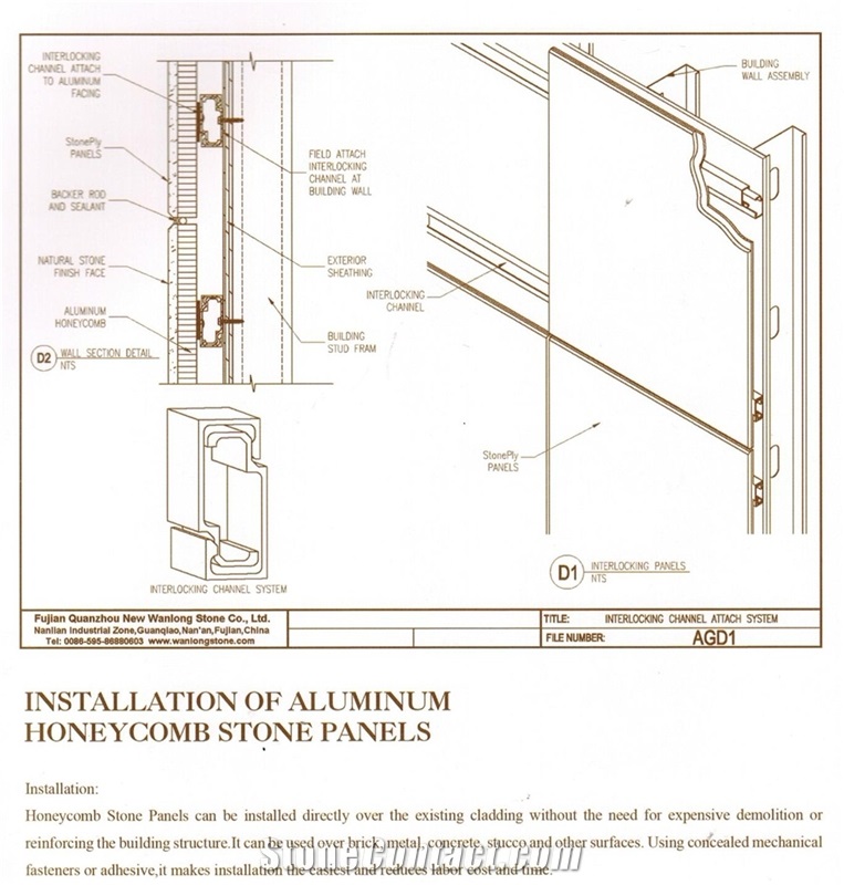 Lightweight Artificial Stone Composite Panels