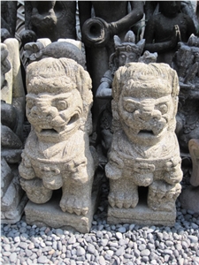 Natural Stone Bali Green Tuff Carved Budha Sculpture