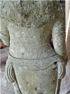 Natural Stone Bali Green Tuff Carved Budha Sculpture