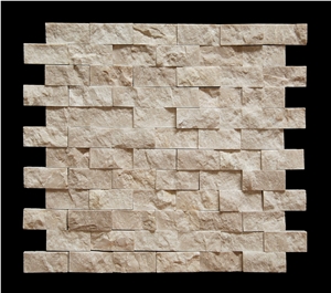2,5x5cm Beige Marble Split Face Mosaic 2,5x5cm Beige Marble Split Face Mosaic