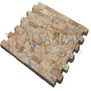 2,5x5cm Scabos Travertine Split Face Mosaic