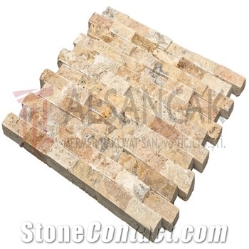 2,5x5cm Scabos Travertine Split Face Mosaic