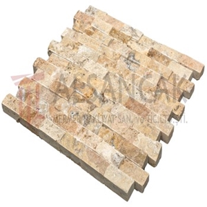 2,5x5cm Scabos Travertine Split Face Mosaic