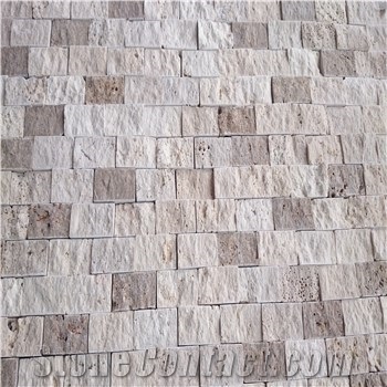 5x10cm Light-Noce Mix Travertine Split Face