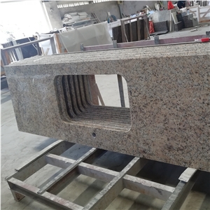 Brazil Giallo Santa Cecilia Granite Kitchen Countertop