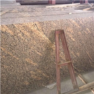 Giallo California Brown Granite Slabs and Floor