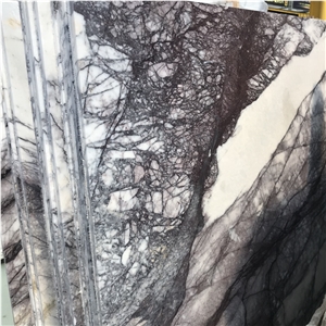 Purple Vein White Marble Tile Import from Turkey