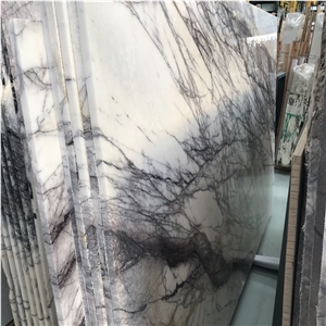 Purple Vein White Marble Tile Import from Turkey