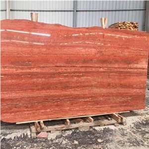 Red Travertine Slabs