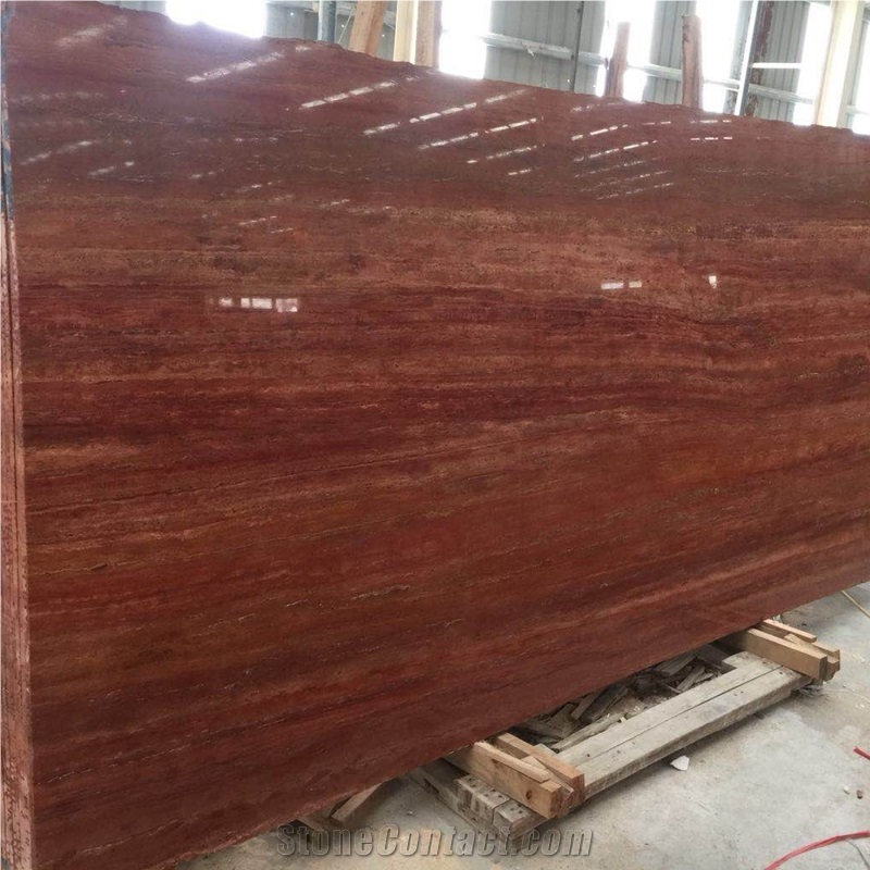 Red Travertine Slabs