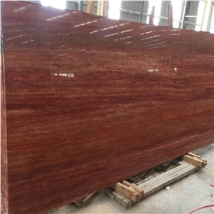 Red Travertine Slabs