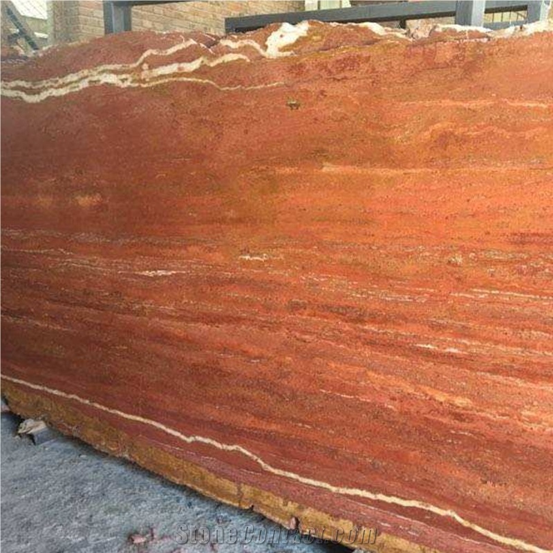 Red Travertine Slabs