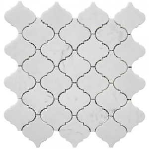 White Carrara Marble Lantern Mosaic Tiles