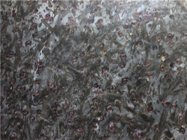 Black with Red Luxury Precious Stone Big Slab