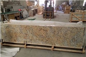 Brazil Gold Crystal Diamond Flower Granite Counter