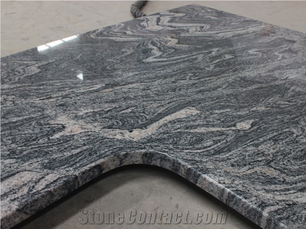 China Juparana River Grey Pink Granite Countertop