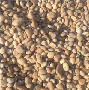 Cheap Unpolished Yellow Pebble Stone Wash for Sale