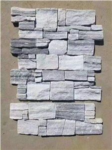 Cloudy Grey Slate Stacked Stone Veneer