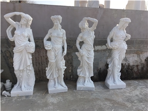 Life Size White Marble 4 Reason God Sculpture